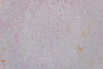 abstract pink paint texture on rusty metal