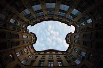 St. Petersburg. Cities of Russia. Well courtyards. Petersburg courtyards. Petersburg architecture. Summer in St. Petersburg. Travel across Russia.