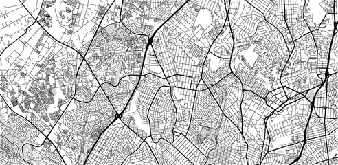 Urban vector city map of Randburg, South Africa