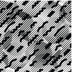 minimal background. Seamless pattern 80's - 90's years memphis design