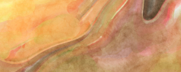 Fototapeta premium Soft watercolor wallpaper. Artistic painting with softly brushed colors. Pastel colors dabbed background. Painted abstract wall art.