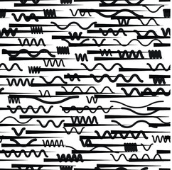 Obraz premium minimal background. Seamless pattern 80's - 90's years memphis design