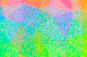 Abstract illustration of blue, green, pink, red Impressionist Pointlilism background