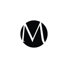 Initial Letter M monogram Logo