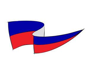 Haiti flag on white background in vector illustration