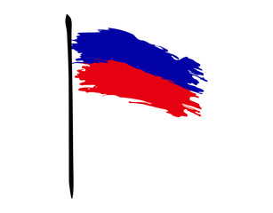 Haiti flag on white background in vector illustration