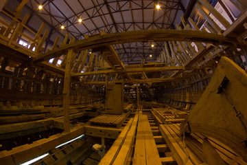 Fototapeta premium St. Petersburg. Cities of Russia. Shipbuilding. Building a ship. Petersburg architecture. Summer in St. Petersburg. Travel across Russia.