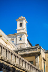 Fototapeta premium San Marino, UNESCO World Heritage, located on the highest of Monte Titano's summits, symbol of freedom and independence. Downtown and defensive wall