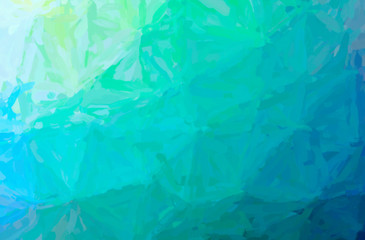 Abstract illustration of blue, green Impressionist Impasto background