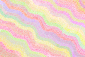 Pink waves color pencil with high coverage background, digitally created.