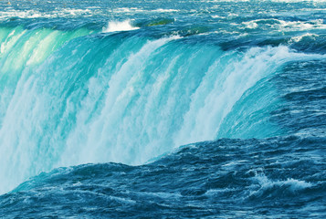 waterfall in the blue sky