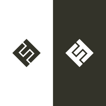 ff letter logo square vector eps