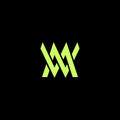 initial mw luxury logo vector eps