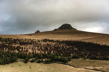 The beautiful landscapes around the Chimborazo volcano, Ecuador