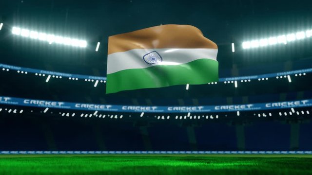 India flag cricket stadium