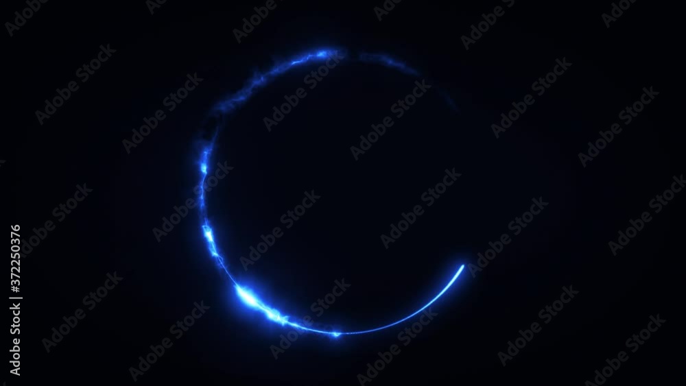 Poster abstract fantasy circle slider seamless looping/ 4k animation of an abstract fantasy glowing light c