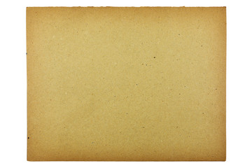 Isolated old vintage brown Kraft paper texture 