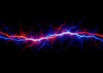 Red and blue lightning, hot and ice plasma background