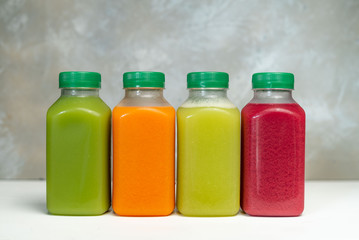 bottles of juices cold pressred