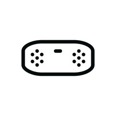 Portable bluetooth speaker isolated icon, portable speaker outline vector icon with editable stroke