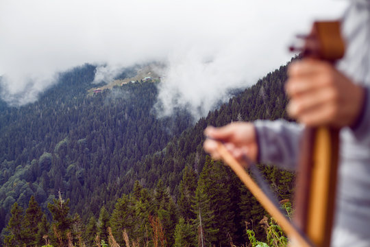Turkey, Rize, Pokut Plateau, Turkish String Instrument