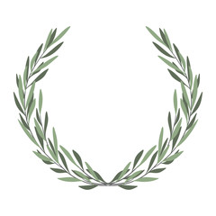 Olive tree border. Vector element. Olive frame vector. 