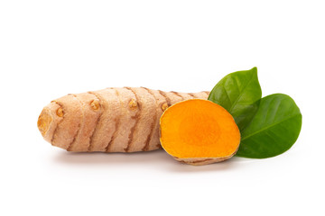 Turmeric isolated on white background