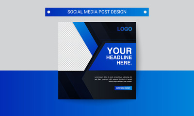 modern social media post design template, social media banner design