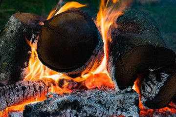 raging flames red fire black background