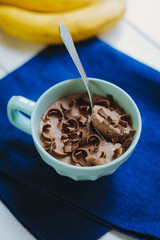 Chocolate air mousse with chocolate chips - 372256317