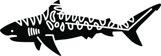 An icon illustration of a Tiger Shark
