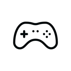 Gamepad for game console isolated icon, wireless joystick linear icon, game controller outline vector icon with editable stroke	