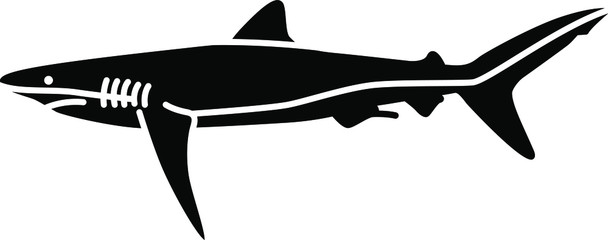 An icon illustration of a Blue Shark