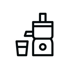 Obraz premium Juicer machine isolated icon, kitchen power juicer outline vector icon with editable stroke