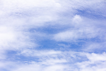 Clear blue color sky with white cloud background
