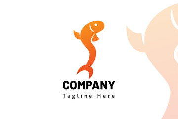 logo fish icon illustration gradient
