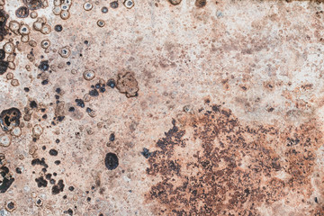 texture of orange rusty wall. metal corrosion, old cracked surface. background for your design.