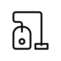 Vacuum cleaner isolated icon, washing vacuum cleaner outline vector icon with editable stroke
