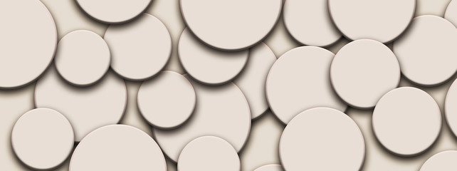 Beautiful abstract white circle banner concept. Futuristic technology art design