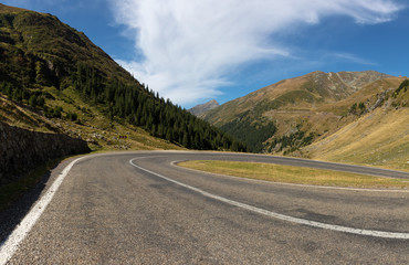 Mountain road landscape panorama