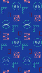 Seamless pattern in summer colors.