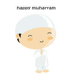funny cartoon boy for islamic new year