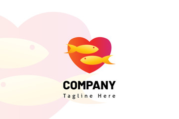 logo fish icon illustration gradient