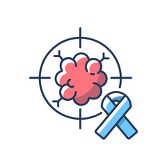 Oncology department RGB color icon. Cancer treatment center. Radiology cancer. Radiation therapy and oncologist. Radiotherapy. Hospital department. Isolated vector illustration