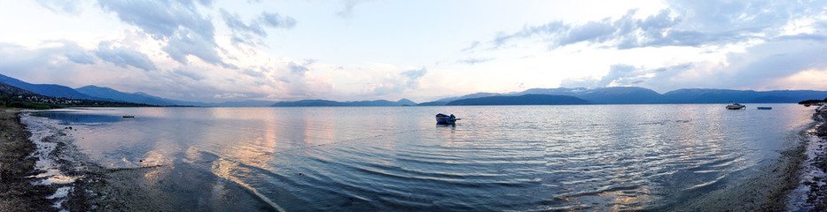 View of lake Prespa ,panorama from Pretor settlement