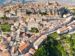 Panoramic view of Acerenza. Basilicata. Italy. aerial view of Acerenza