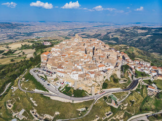 Panoramic view of Acerenza. Basilicata. Italy. aerial view of Acerenza