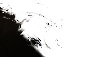 Brushed Painted Abstract Background. Wild chaotic brushstrokes. Strokes of paint. 2D Illustration. Brush stroked painting.