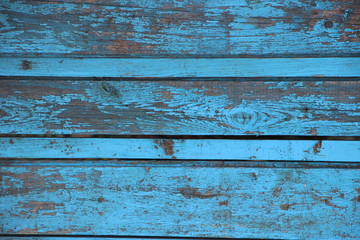Obraz premium Surface of painted shabby grunge wood into blue. Weathered wooden background