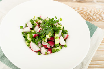 Spring Radish Salad with Cucumber or Simple Rustic Salat